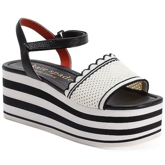 kate spade Shoes - Kate Spade New York Highrise Spade Wedge Sandals Brand New In Box
